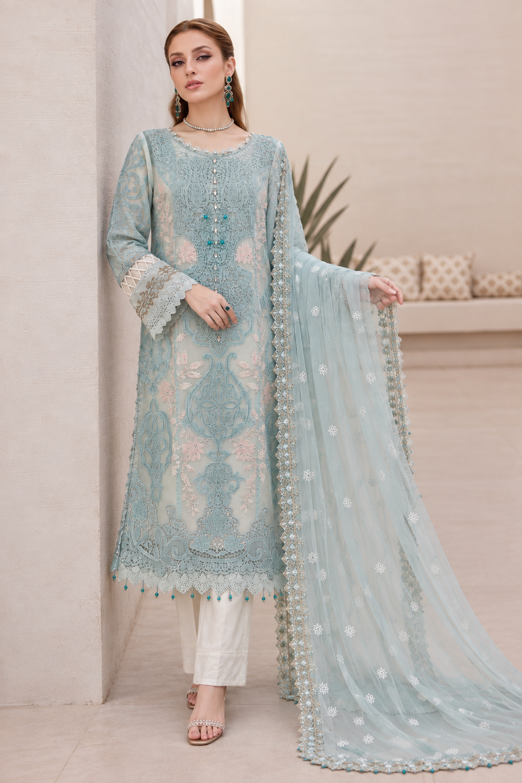 MARIA.B LUXURY EMBROIDED ORGANZA 3PC