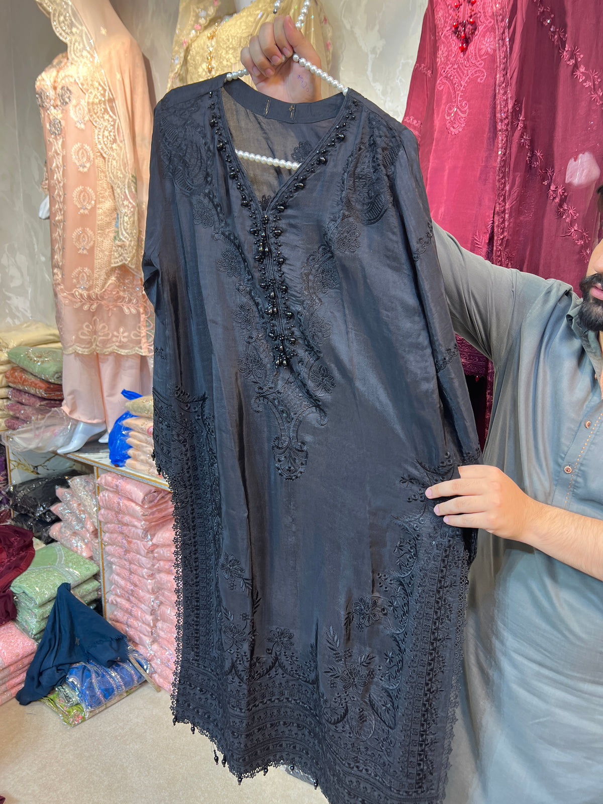 PURE TASSEL SILK 3PC BLACK