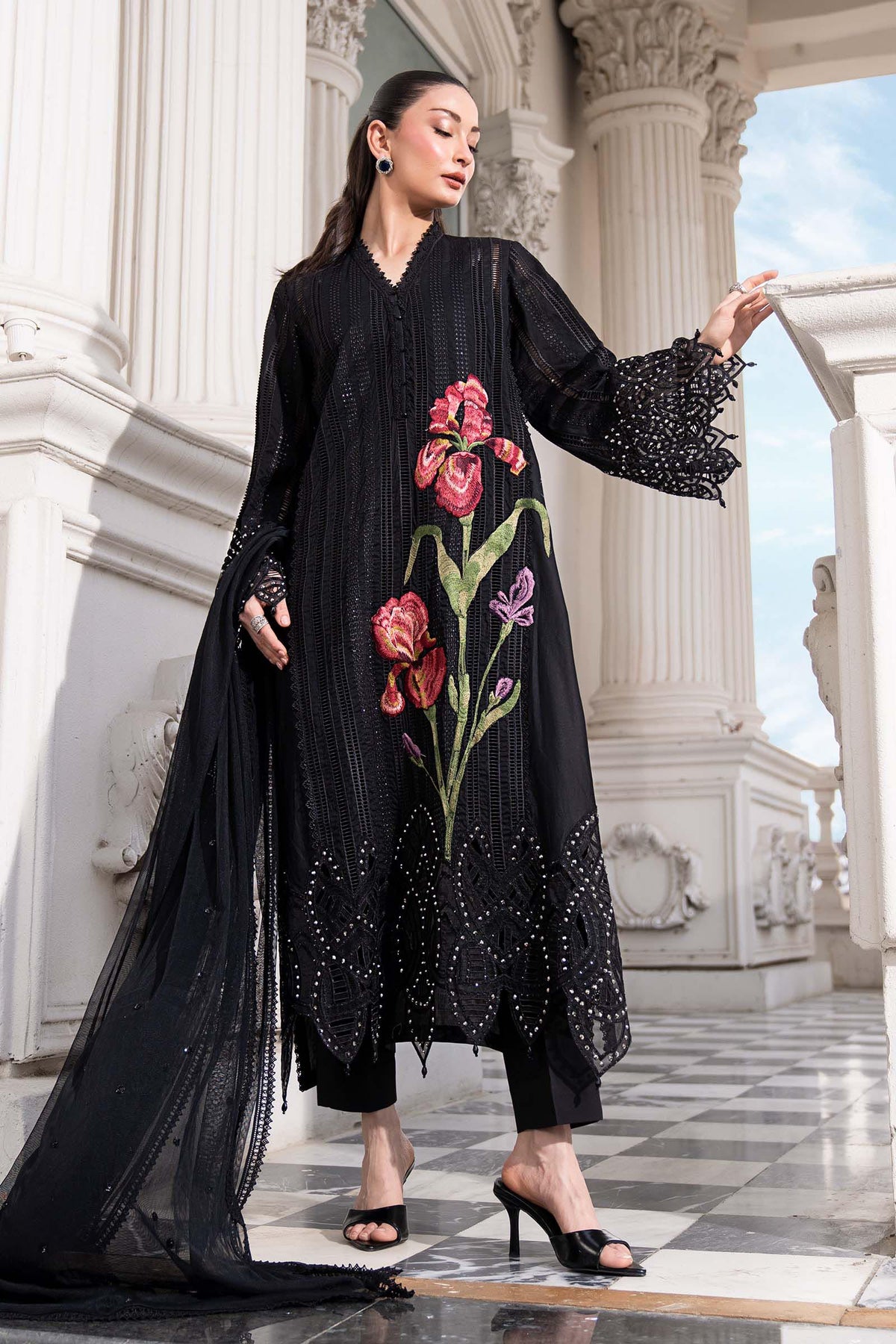 MARIA.B  3 Piece Embroidered Lawn Suit