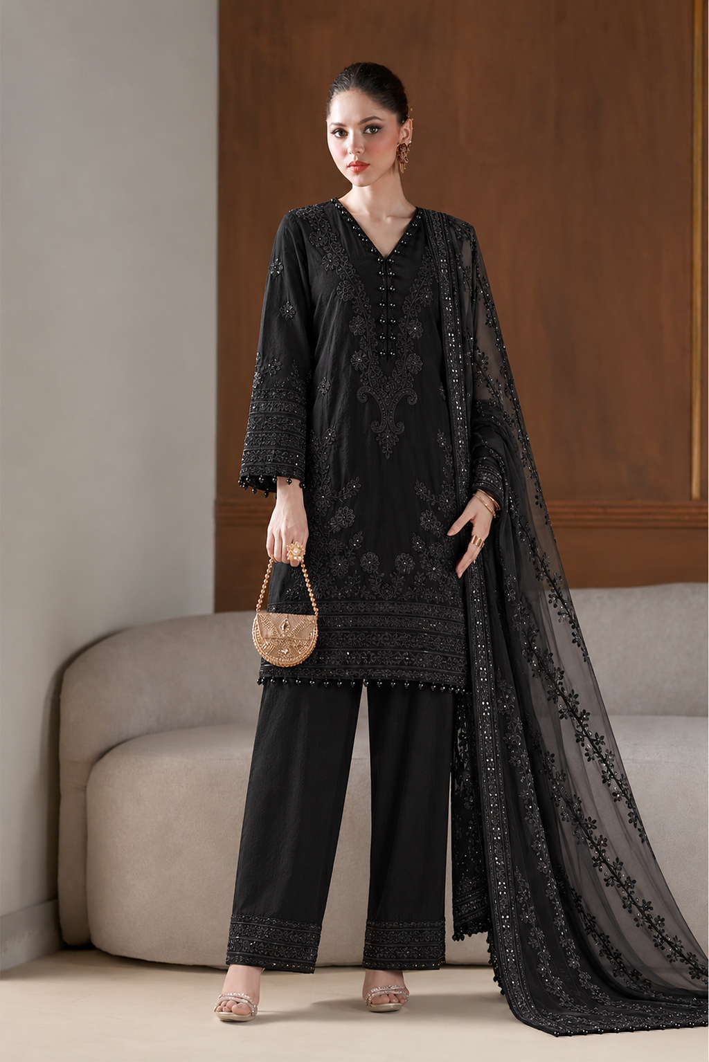 PURE TASSEL SILK 3PC BLACK
